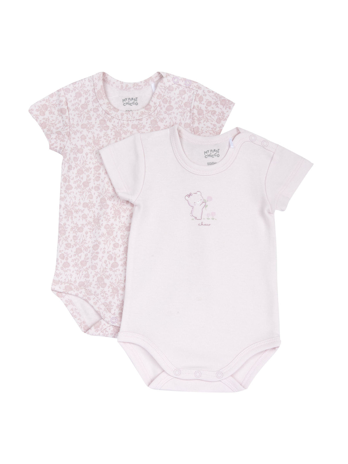 Chicco set 2 pz body da bambino/a rosa