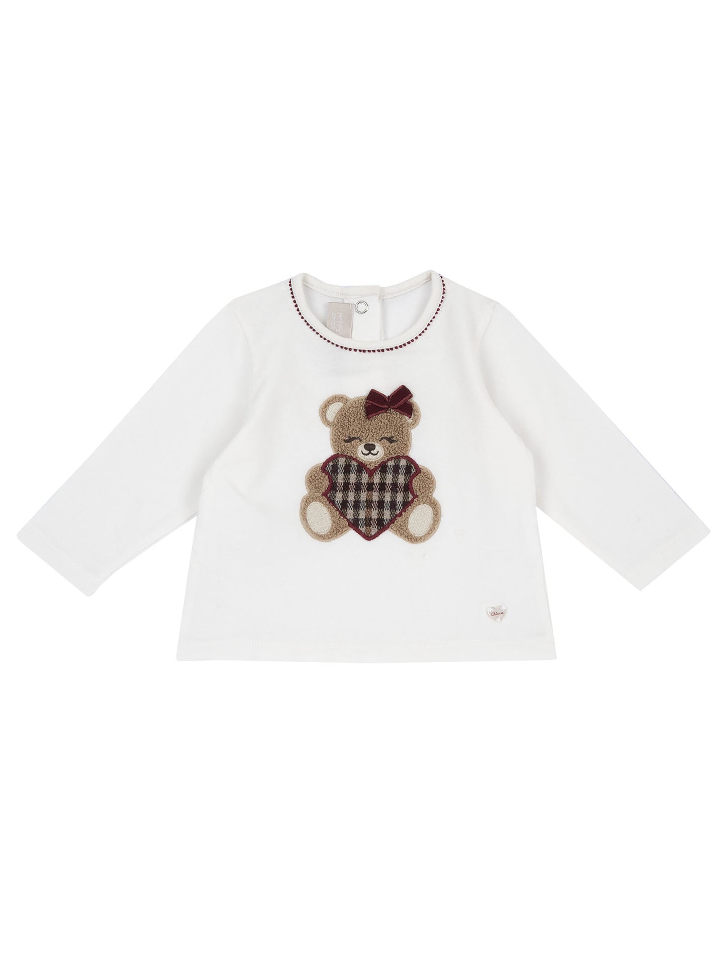 Chicco 09102722 030, t-shirt a maniche lunghe Unisex bambino bianca