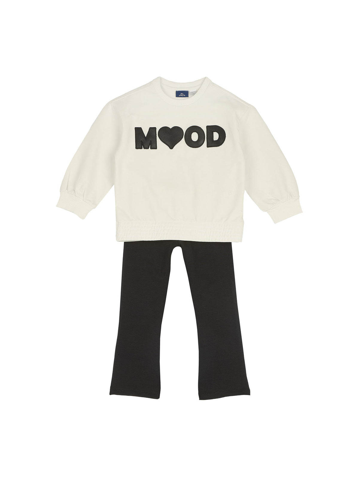 Chicco felpa+legging completo da bambino/a bianco-nero