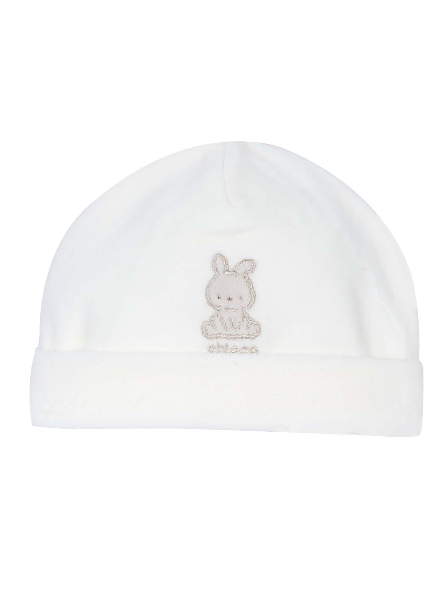 CAPPELLO CON RISVOLTO CHICCO UNISEX BIANCO