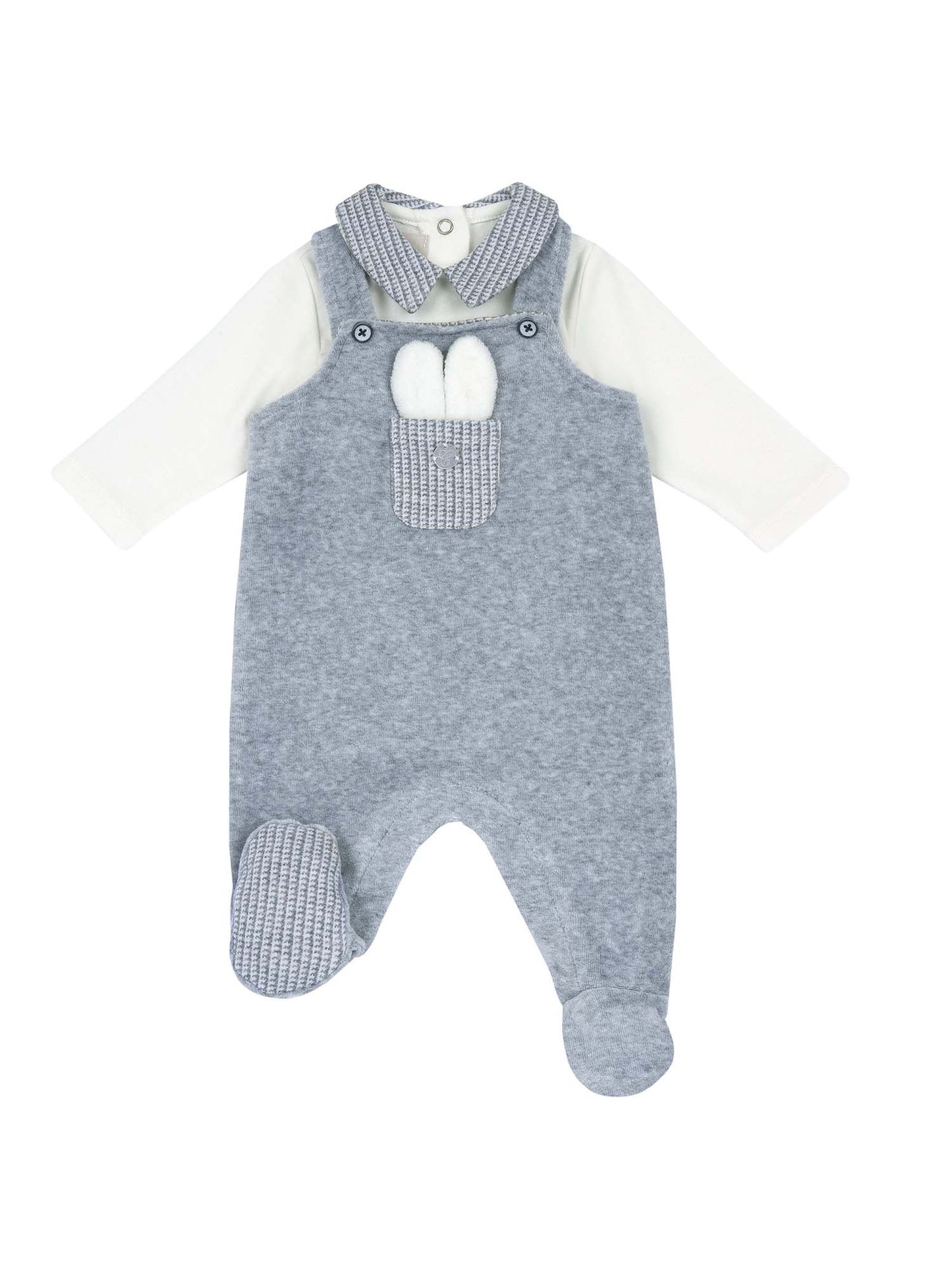 TUTINA 2 PEZZI NEONATO CHICCO BAMBINO BIANCO