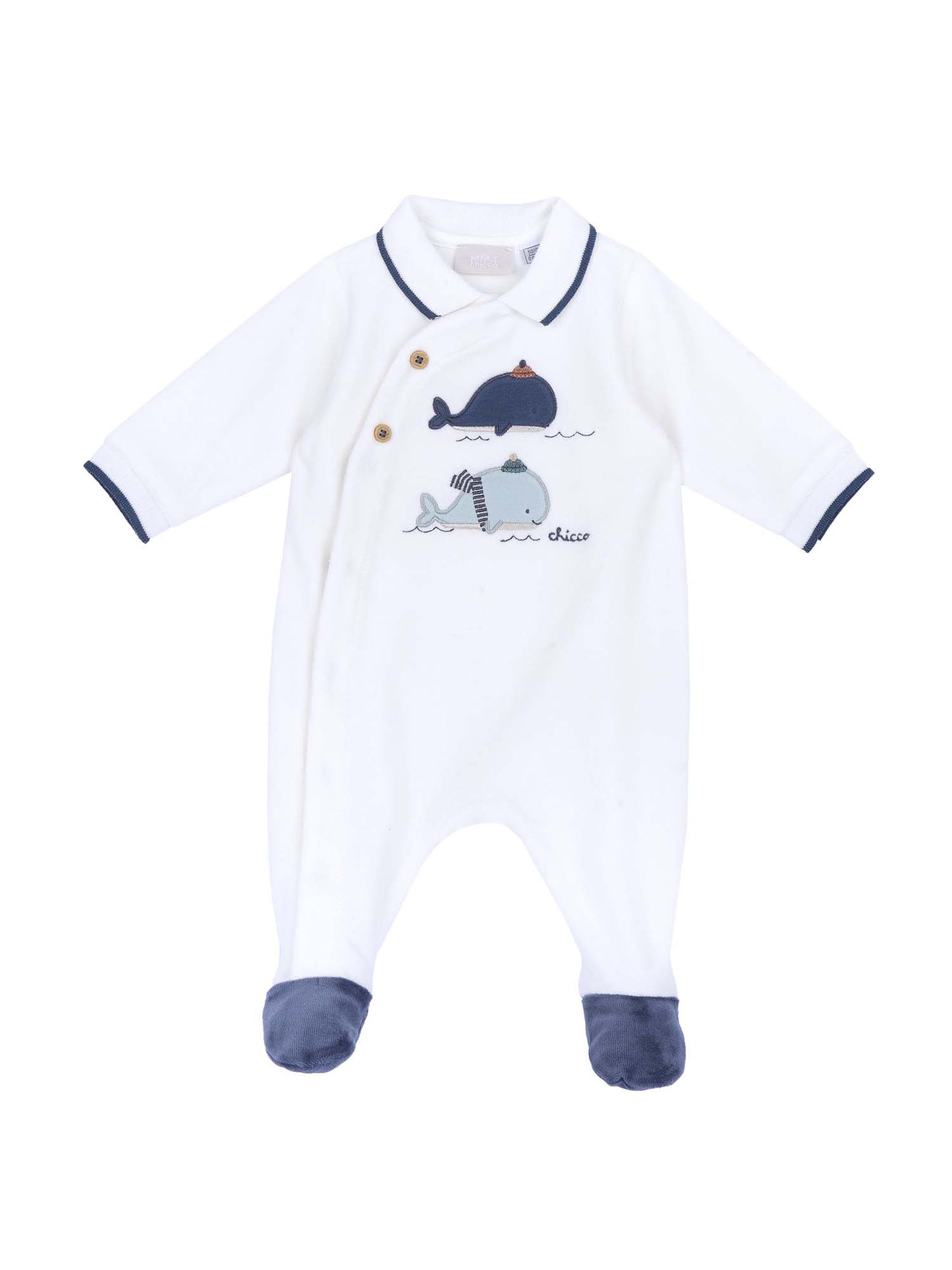 TUTINA CON APERTURA ANTERIORE CHICCO BAMBINO BIANCO