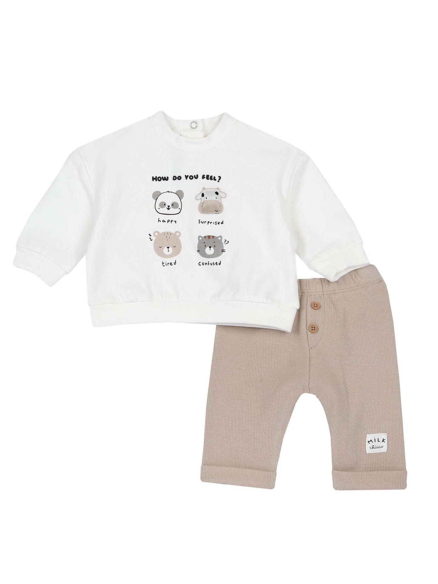 TUTINA 2 PEZZI CHICCO UNISEX  BIANCO BEIGE