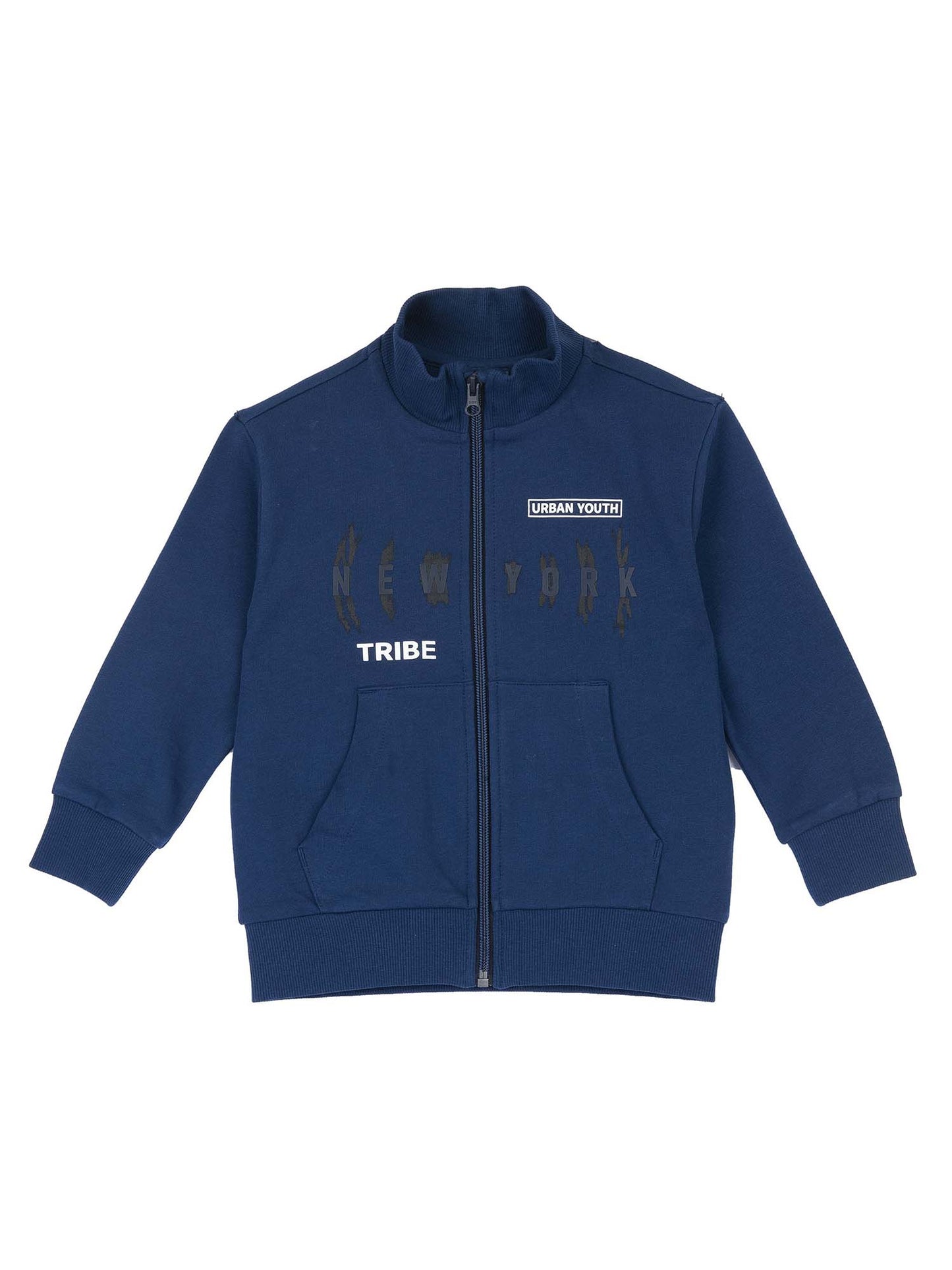 FELPA A COSTE CON ZIP CHICCO BAMBINO ROYAL