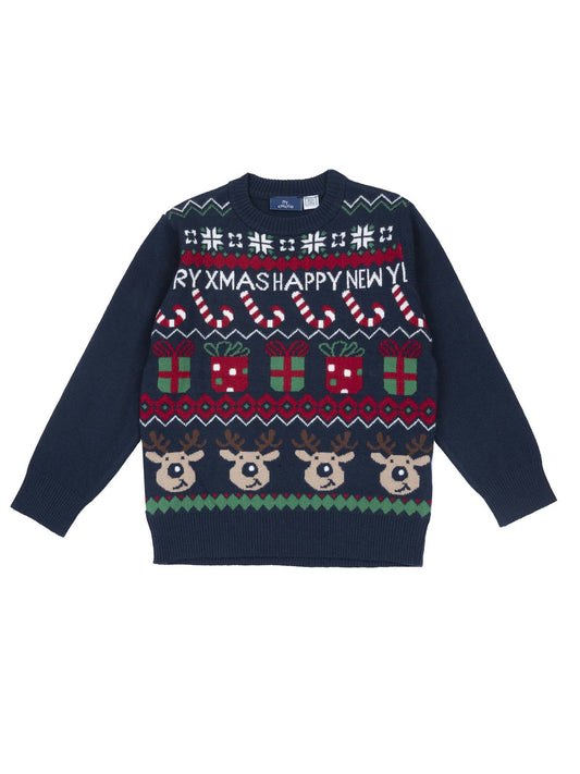 MAGLIONCINO NATALE CHICCO DA BAMBINO BLU