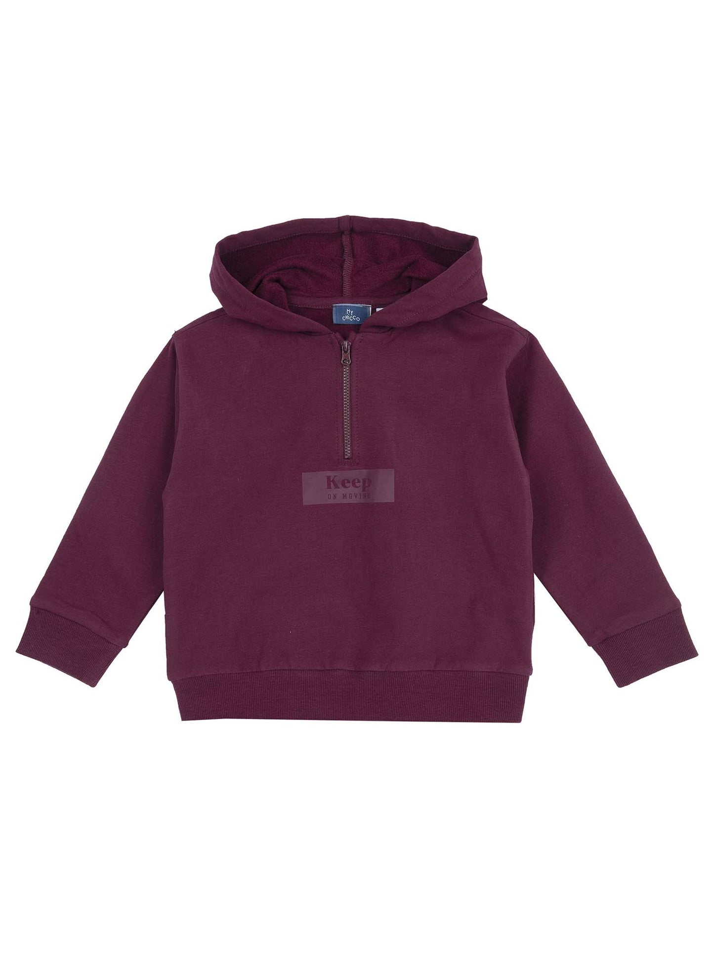 FELPA CON CAPPUCCIO CHICCO BAMBINO BORDEAUX
