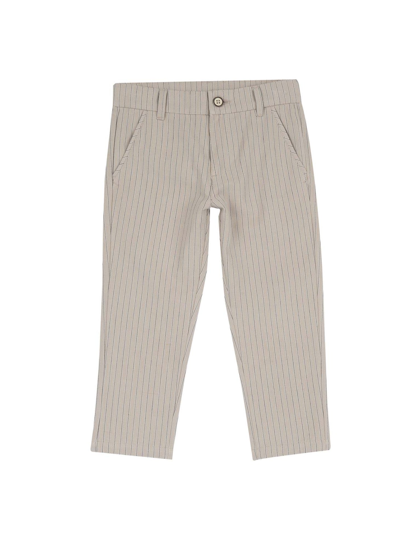 Pantaloni lunghi beige per bambino e bambina Chicco in cotone