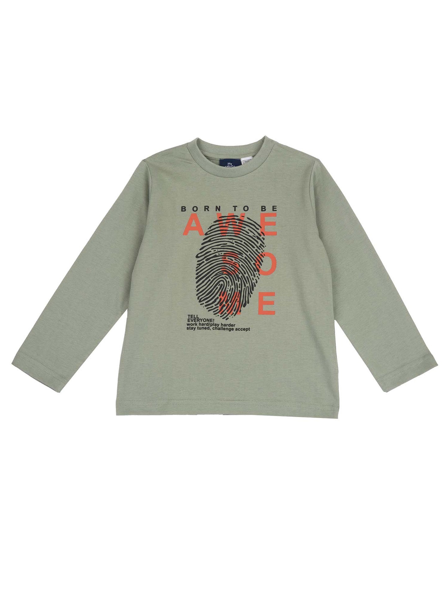 T-shirt verde da bimba/o  Chicco a maniche corte