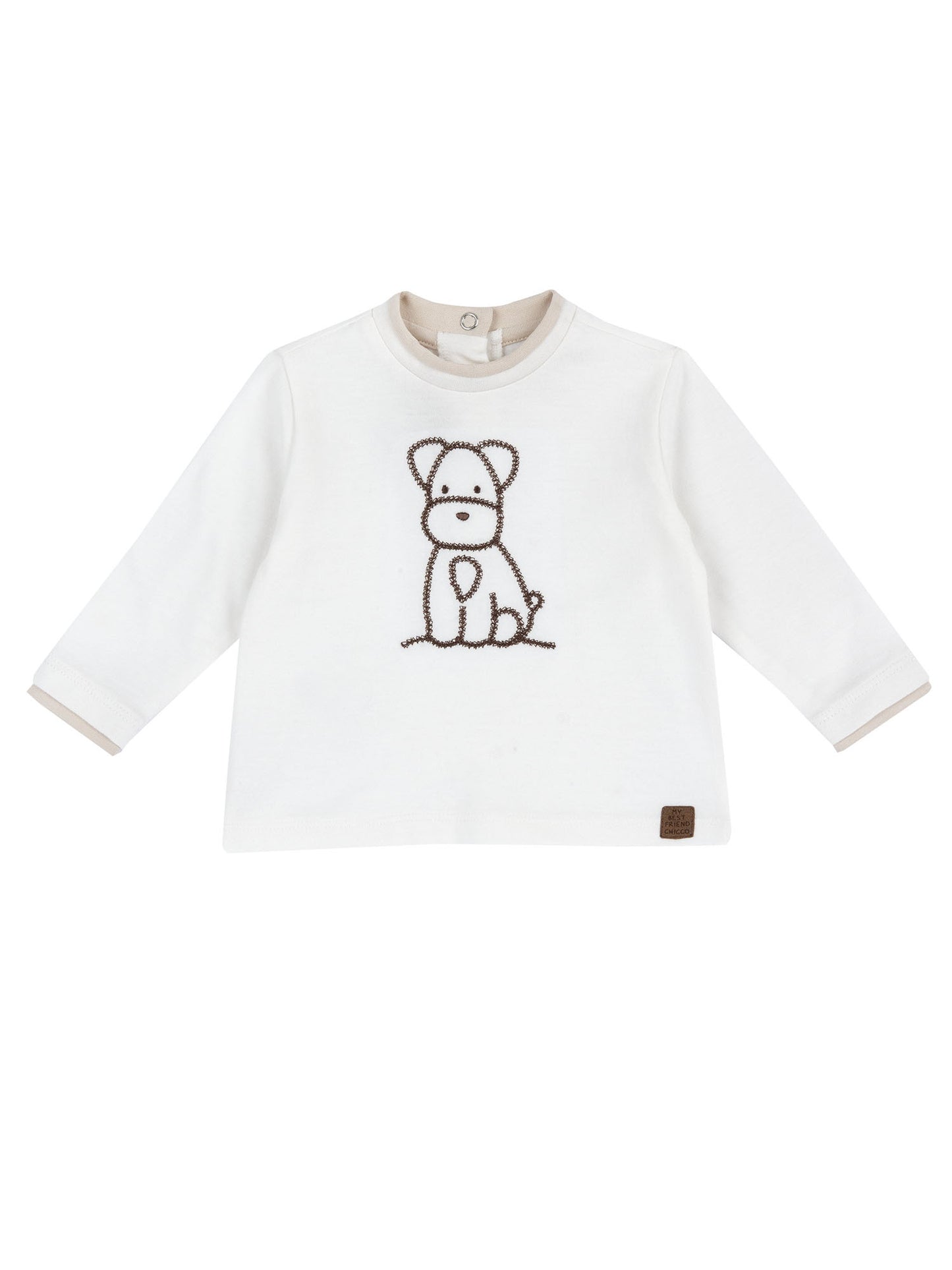 Chicco T-shirt ml, t-shirt a maniche lunghe da unisex bambino bianca