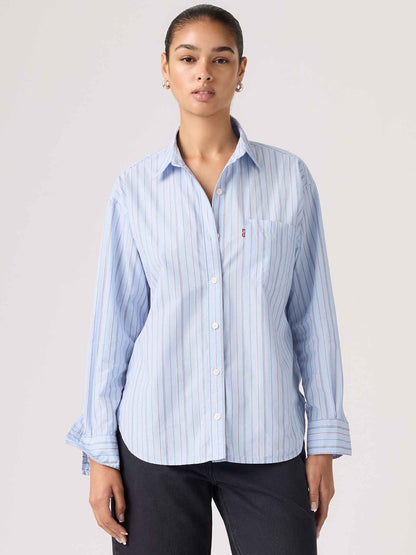 Levi's Harlie Boyfriend, camicia azzurra da donna