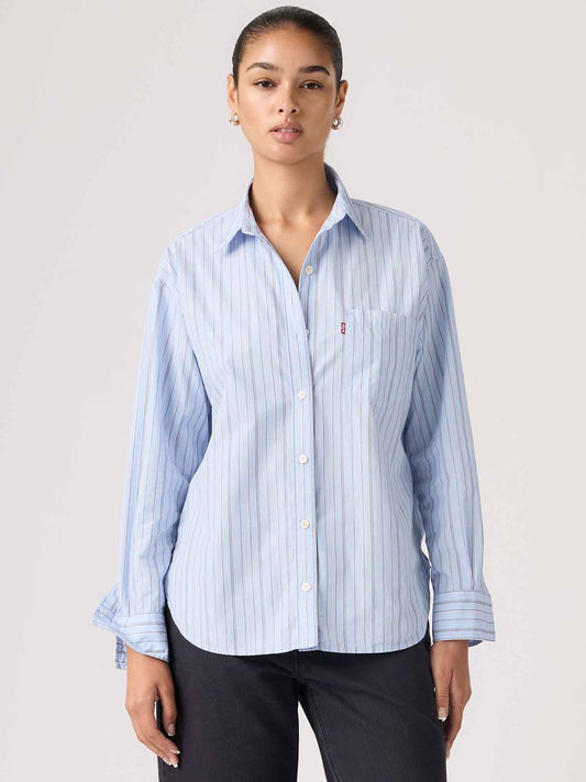 Levi's Harlie Boyfriend, camicia azzurra da donna