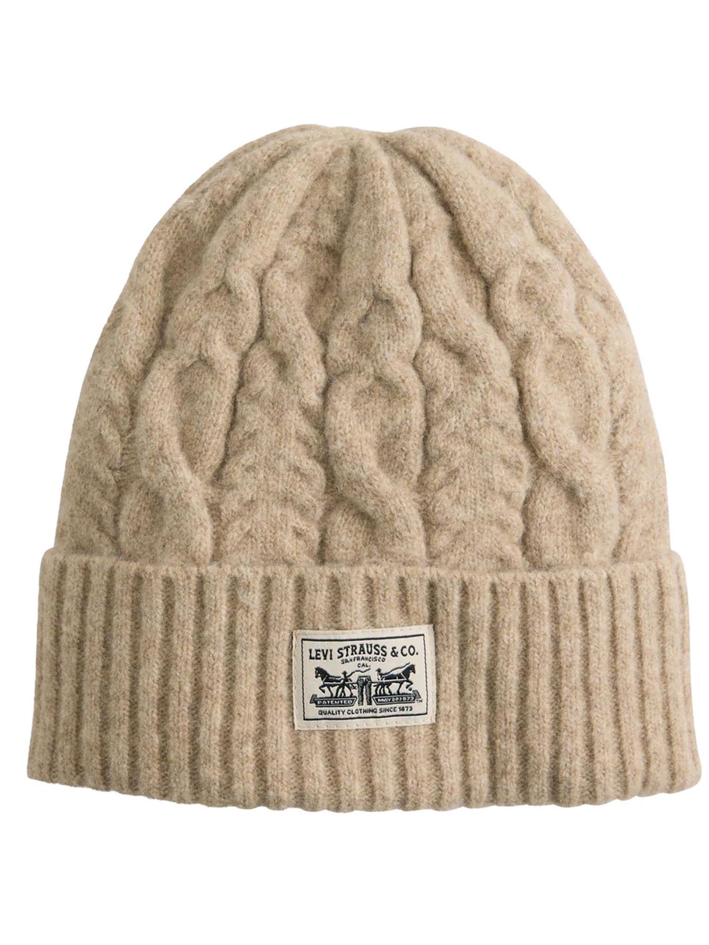 CAPPELLO IN MAGLIA LEVI'S DA DONNA BEIGE