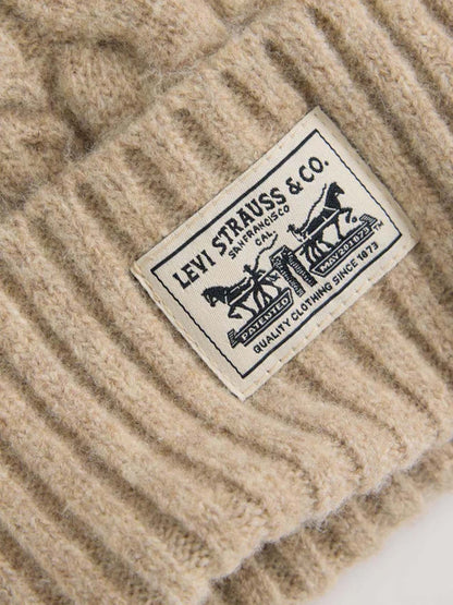 CAPPELLO IN MAGLIA LEVI'S DA DONNA BEIGE