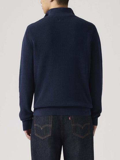 Levi's Quarter Zip, maglia da uomo blu