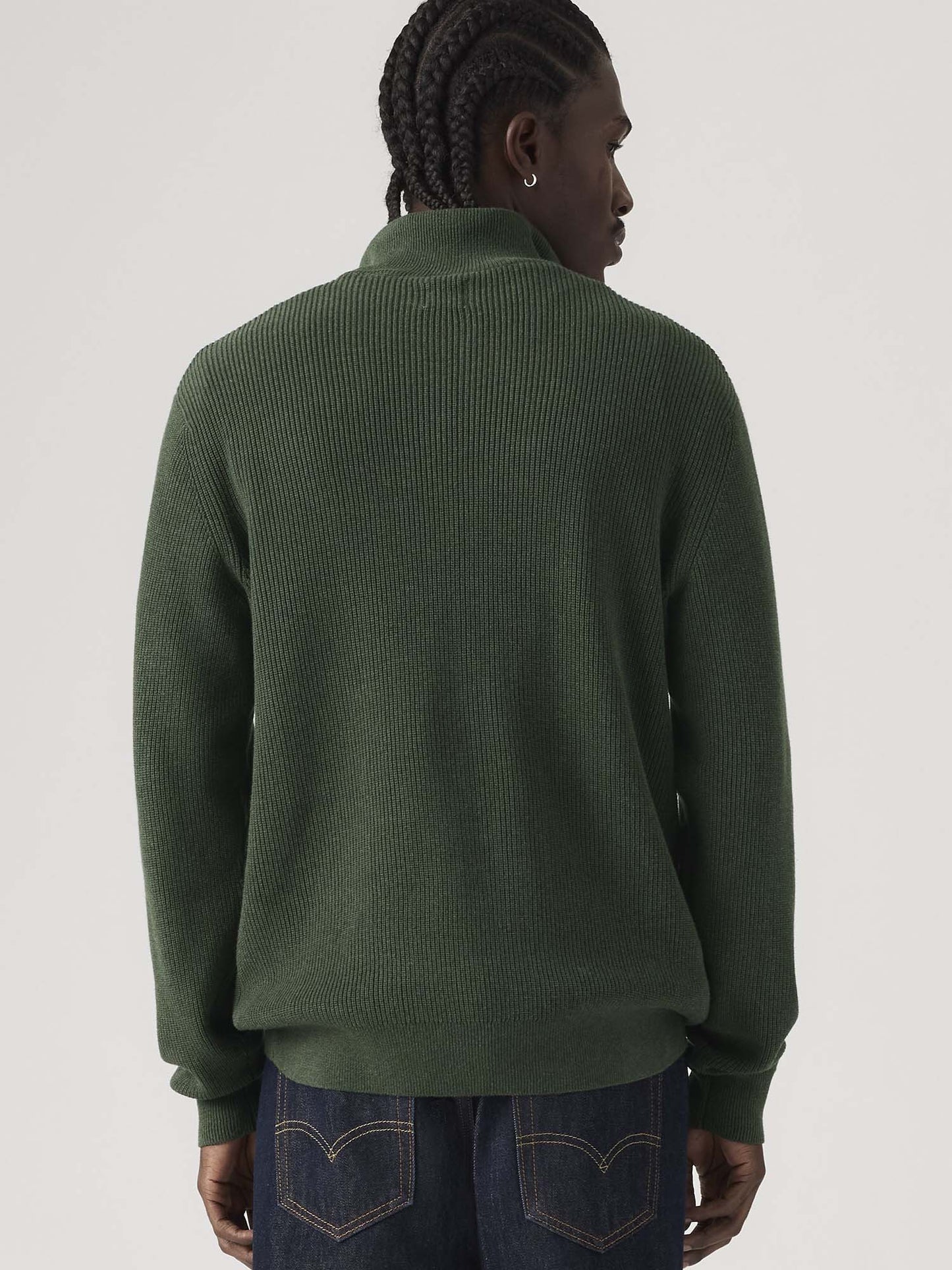 Levi's Quarter Zip, maglia da uomo verde