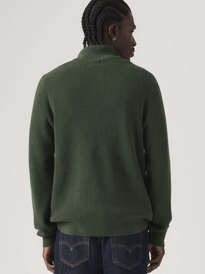 Levi's Quarter Zip, maglia da uomo verde