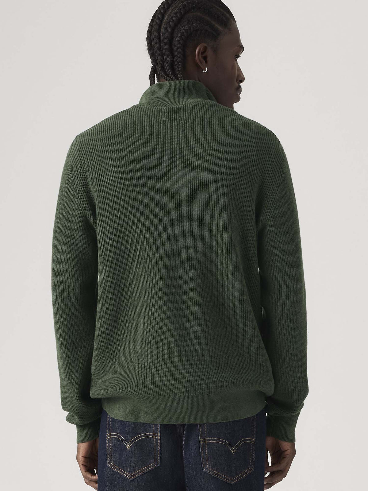 Levi's quarter zip maglia da uomo verde