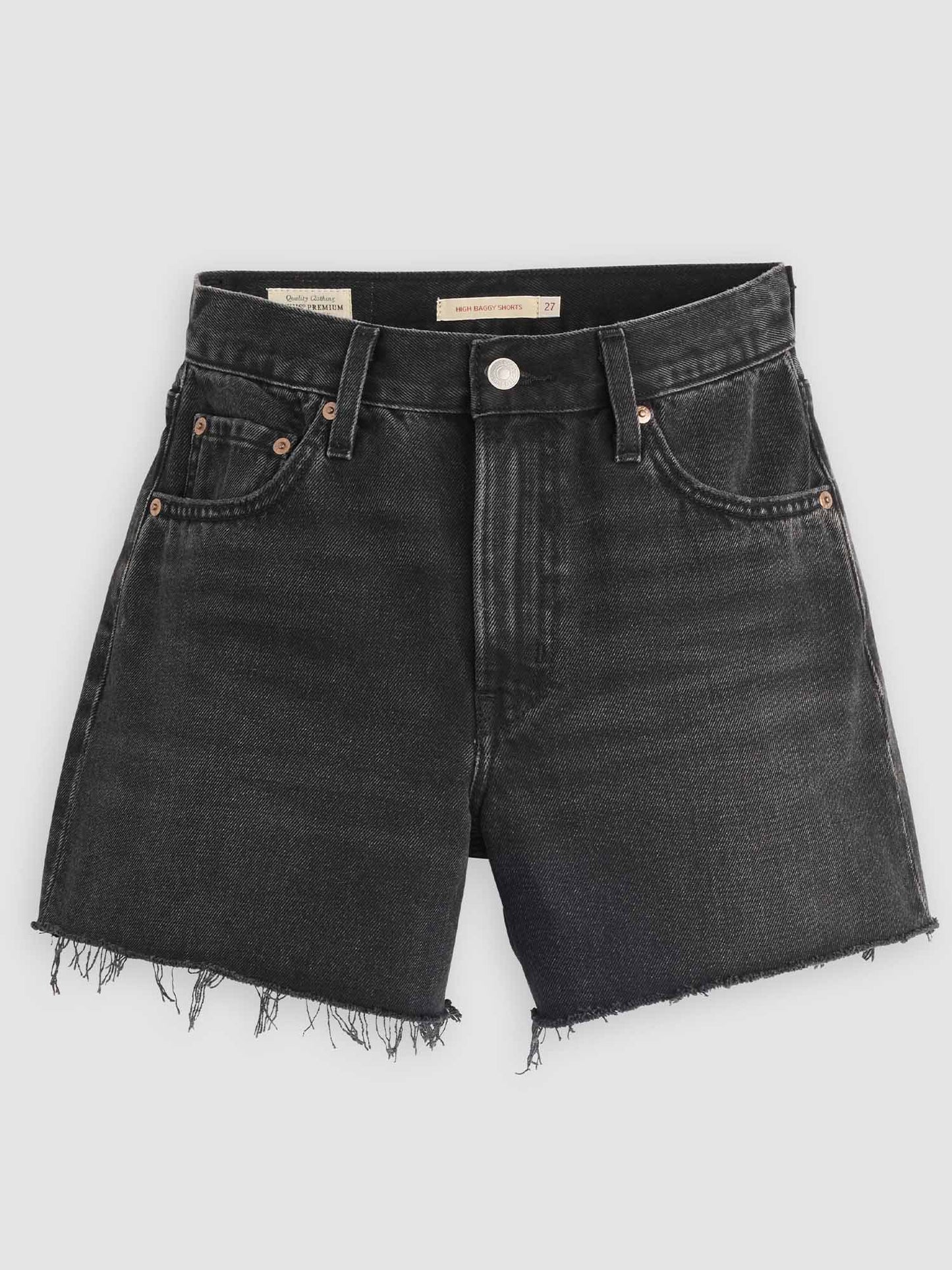 Levi's Ribcage, shorts neri da donna in stile casual