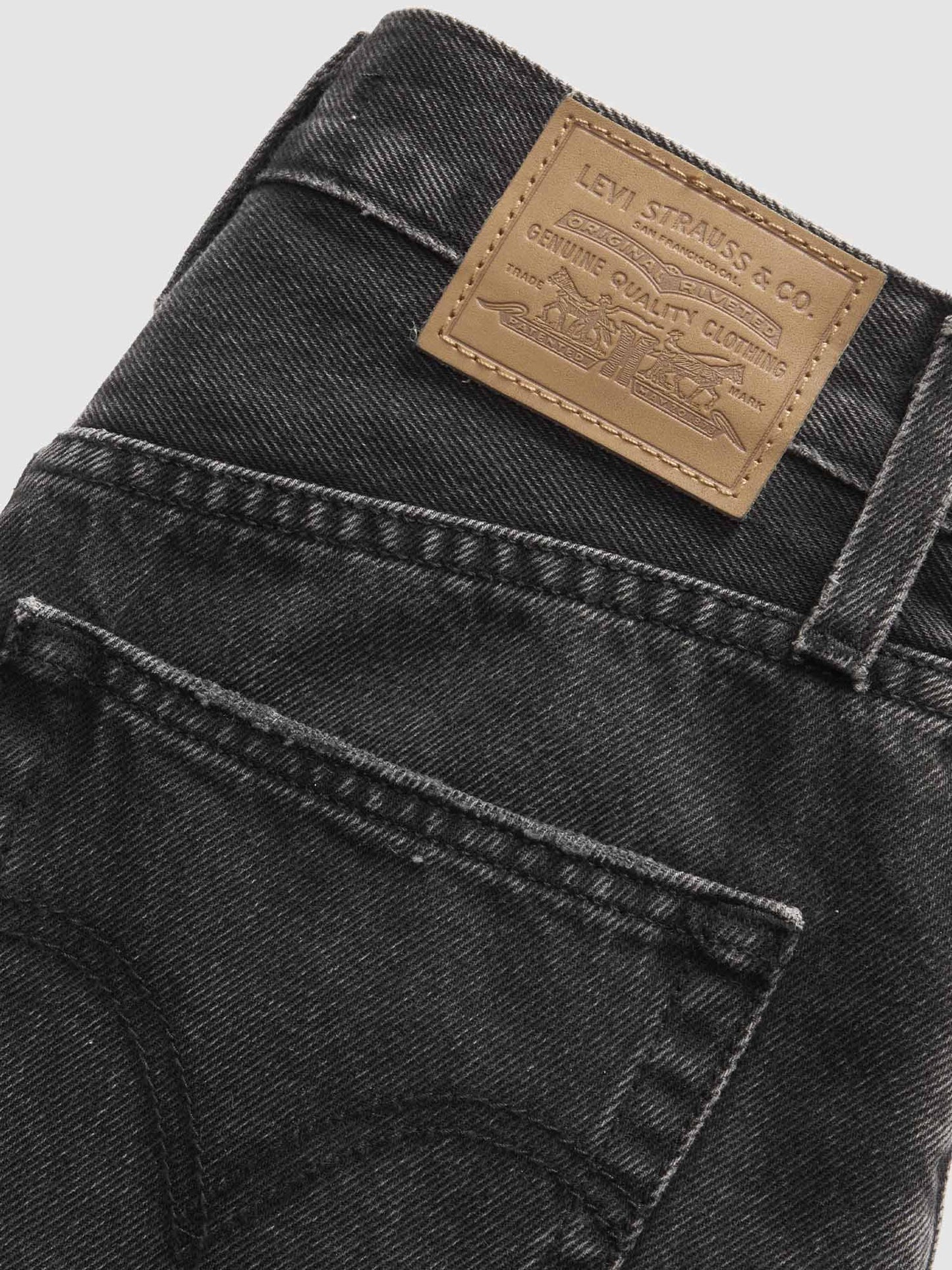 Levi's Ribcage, shorts neri da donna in stile casual
