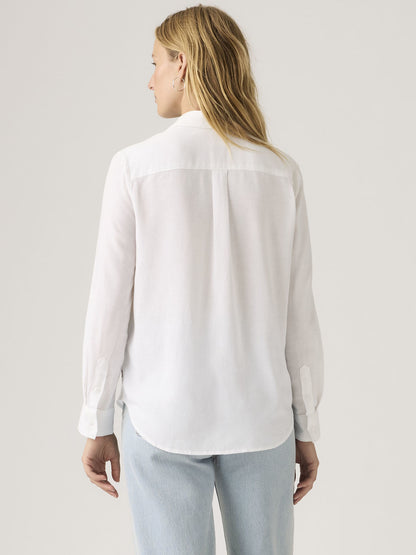 Camicia Elaine Utility bianca da donna Levi's in lino e cotone