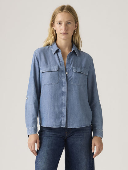 Levi's Elaine, camicia utility in denim da donna