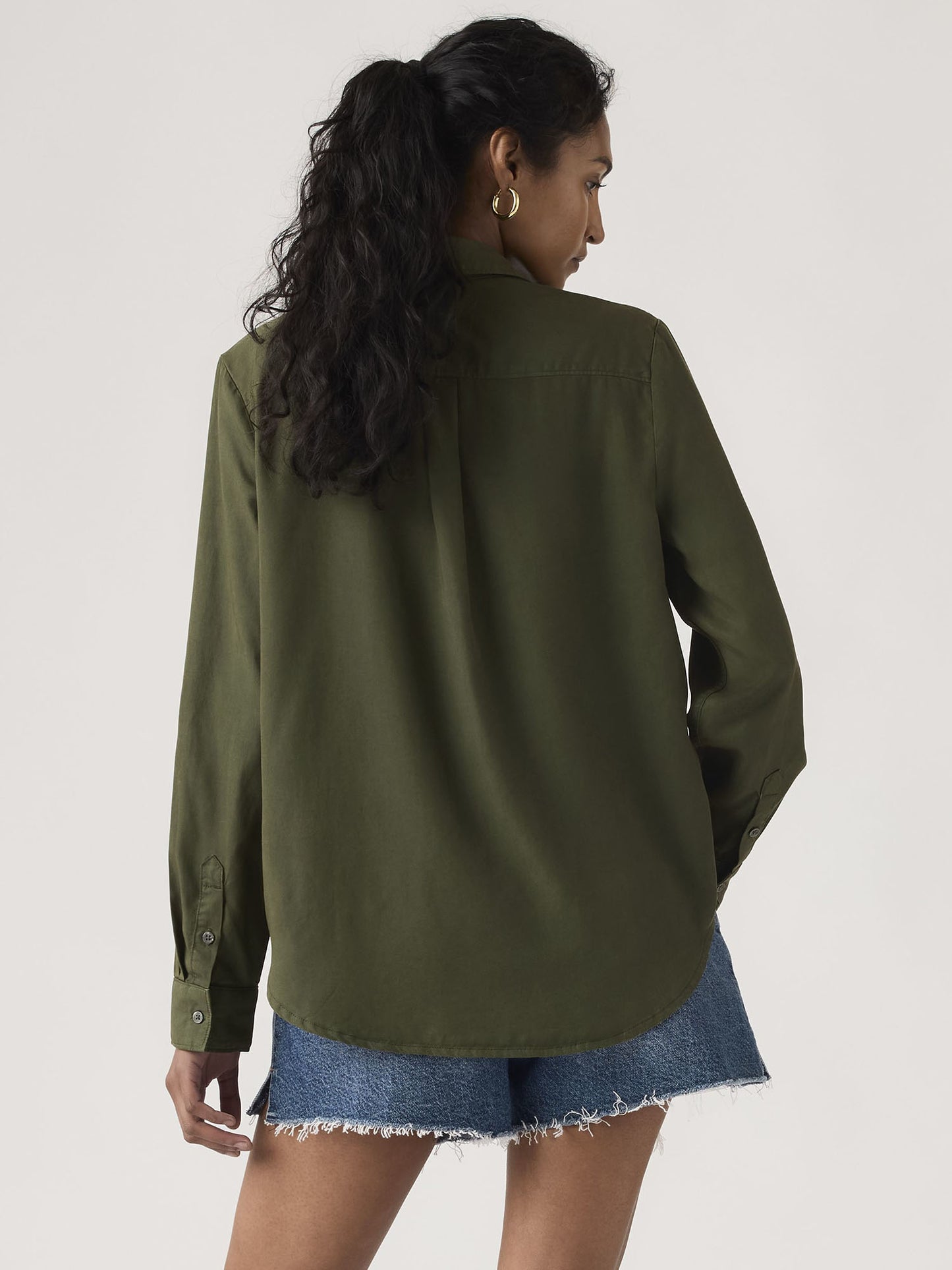 Levi's camicia verde da donna manica lunga