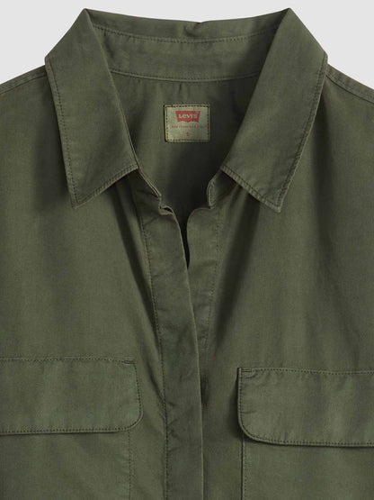 Levi's camicia verde da donna manica lunga