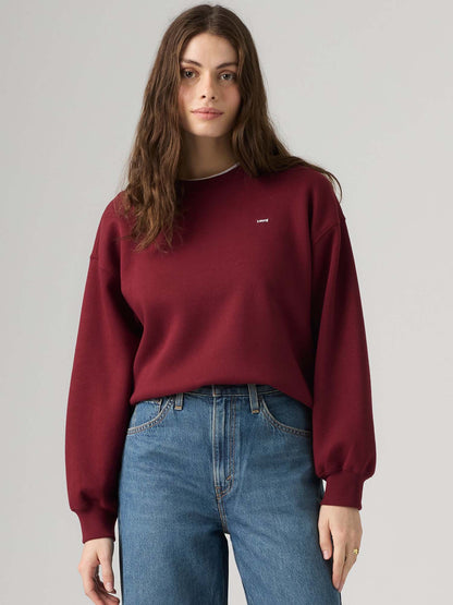Levi's Everyday Crew, felpa da donna bordeaux