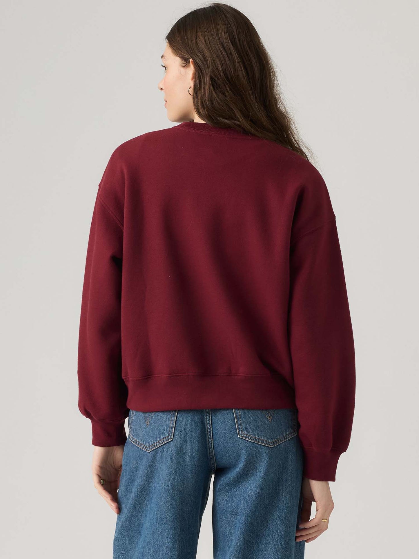 Levi's Everyday Crew, felpa da donna bordeaux