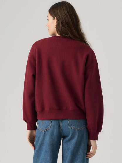 Levi's Everyday Crew, felpa da donna bordeaux