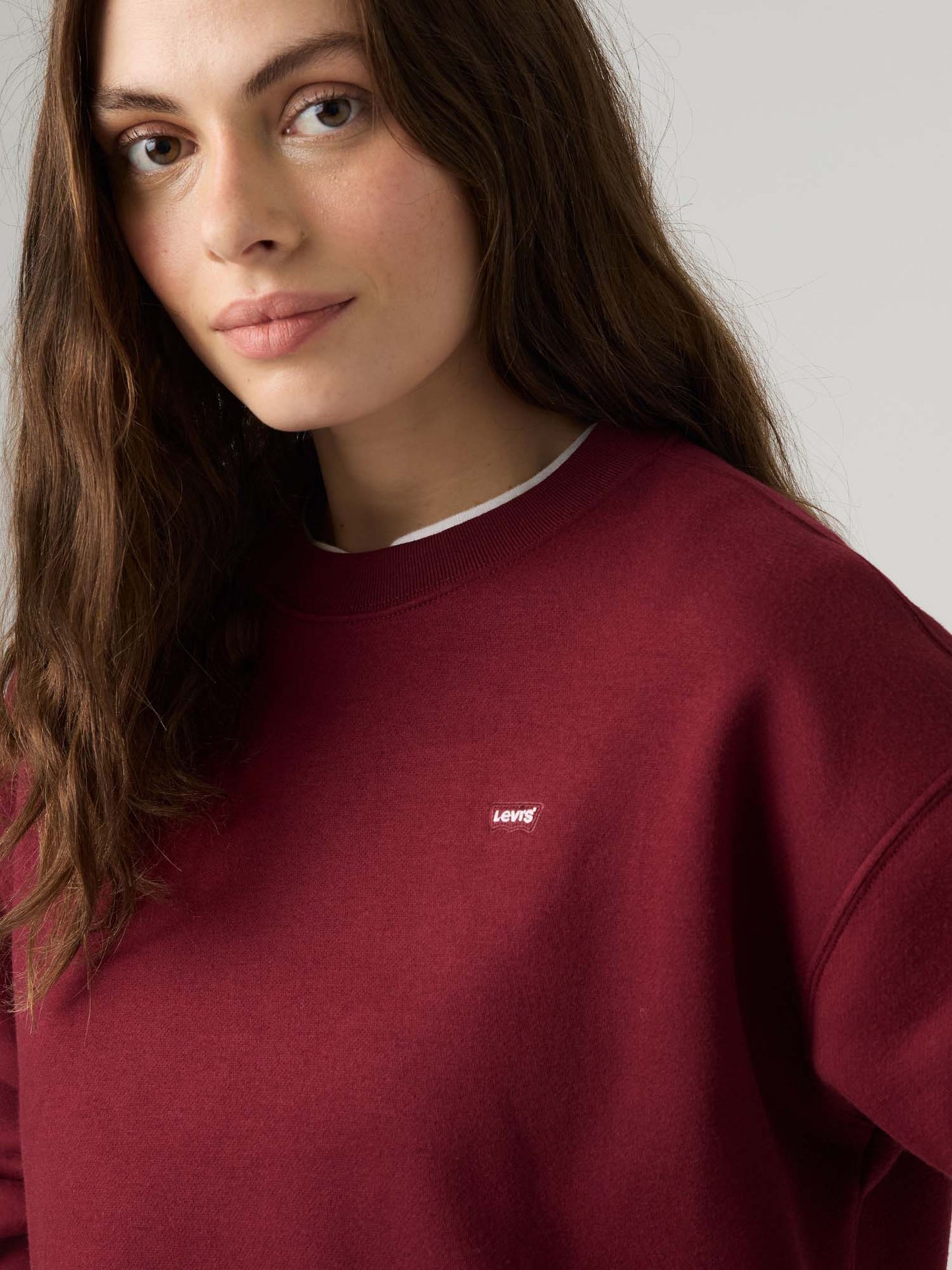 Levi's Everyday Crew, felpa da donna bordeaux