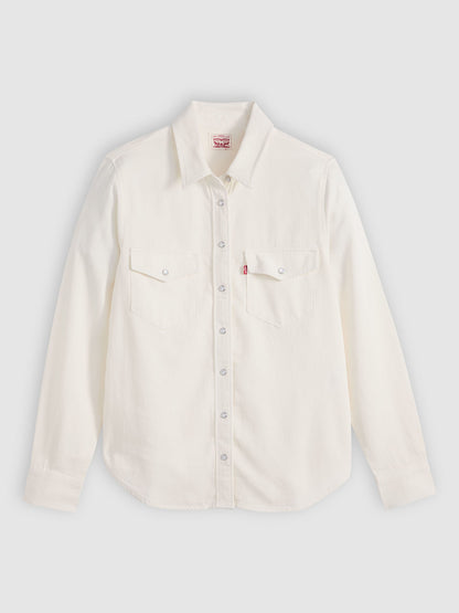 Levi's Iconic Western, camicia donna bianca in cotone