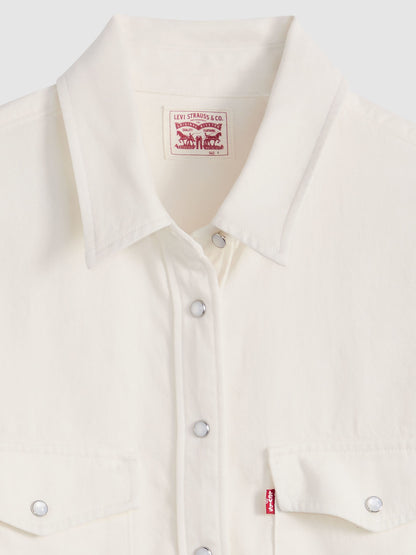 Levi's Iconic Western, camicia donna bianca in cotone