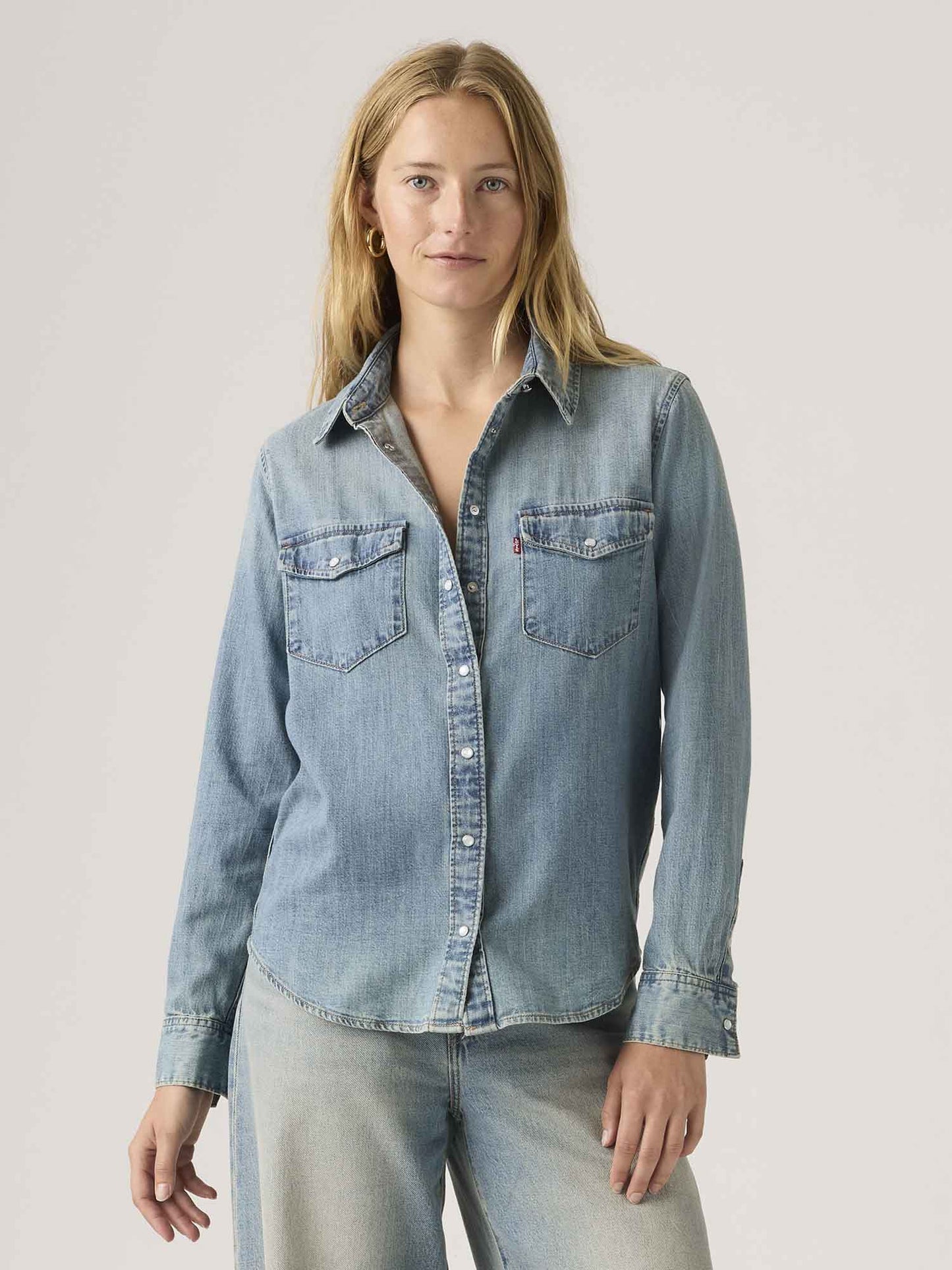 Levi's Iconic Western camicia denim da donna a maniche lunghe