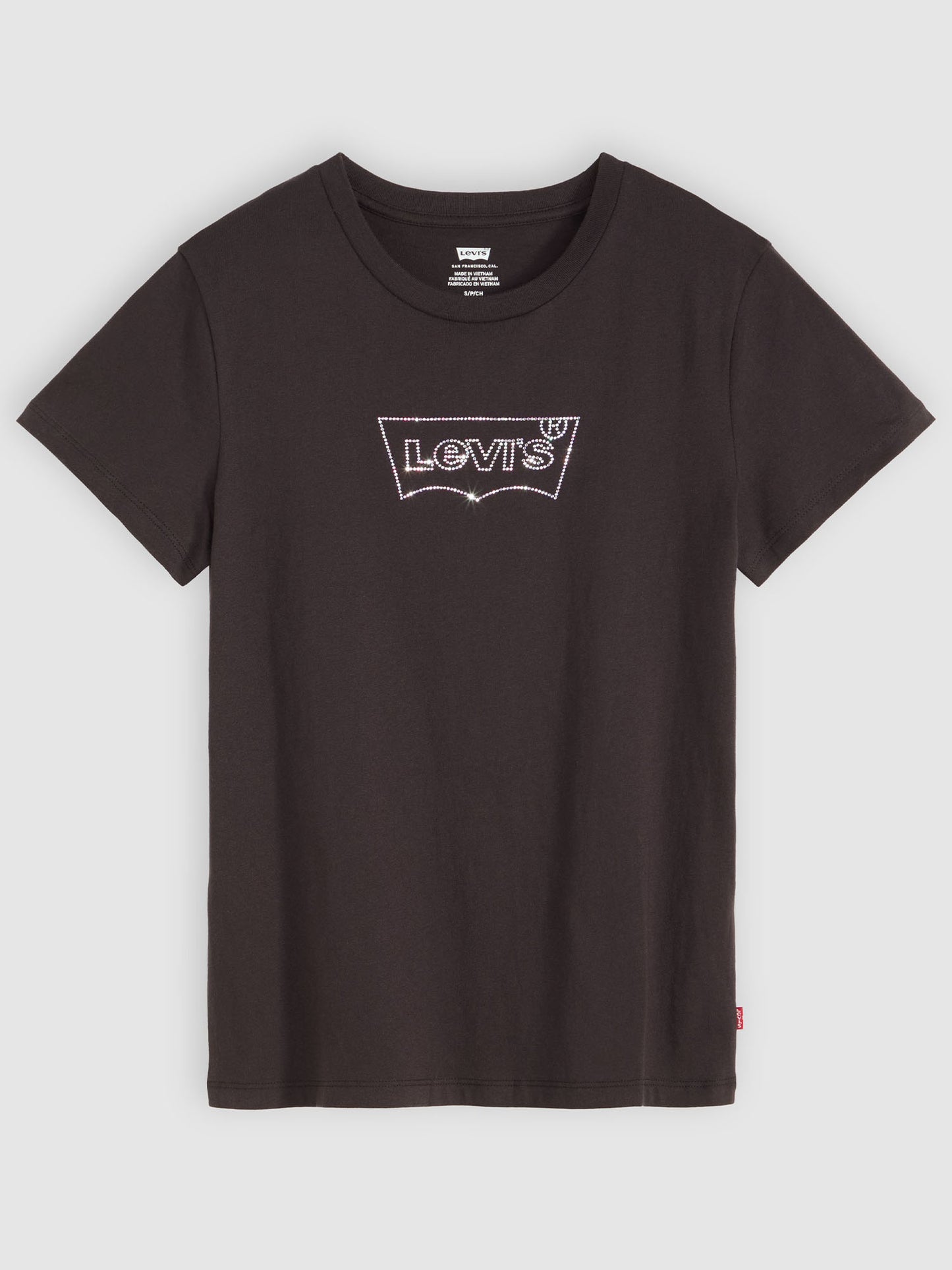 T-SHIRT CON STAMPA STRASS LEVI'S DONNA NERO
