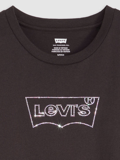 T-SHIRT CON STAMPA STRASS LEVI'S DONNA NERO