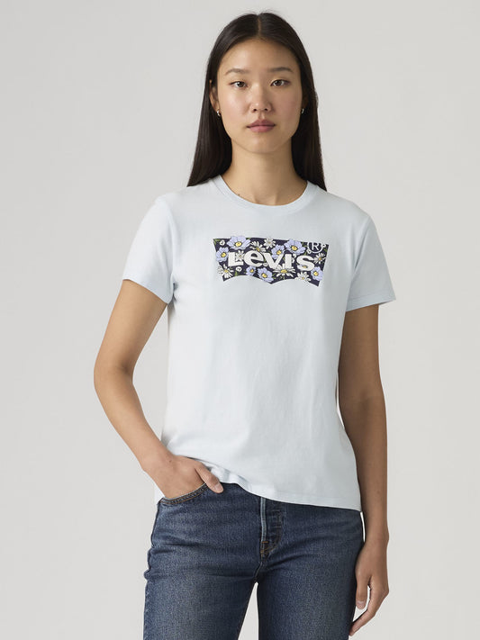 Levi's The Perfect T-shirt da donna azzurra con stampa floreale