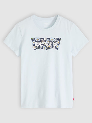 Levi's The Perfect T-shirt da donna azzurra con stampa floreale