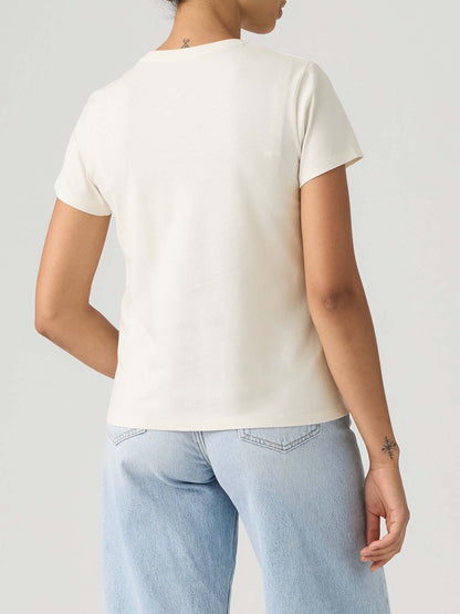Levi's The Perfect, t-shirt maniche corte da donna panna