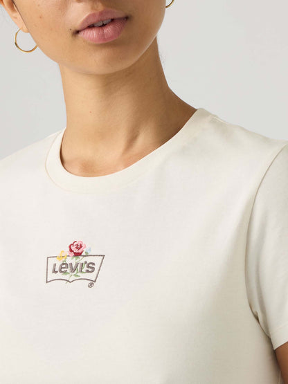 Levi's The Perfect, t-shirt maniche corte da donna panna