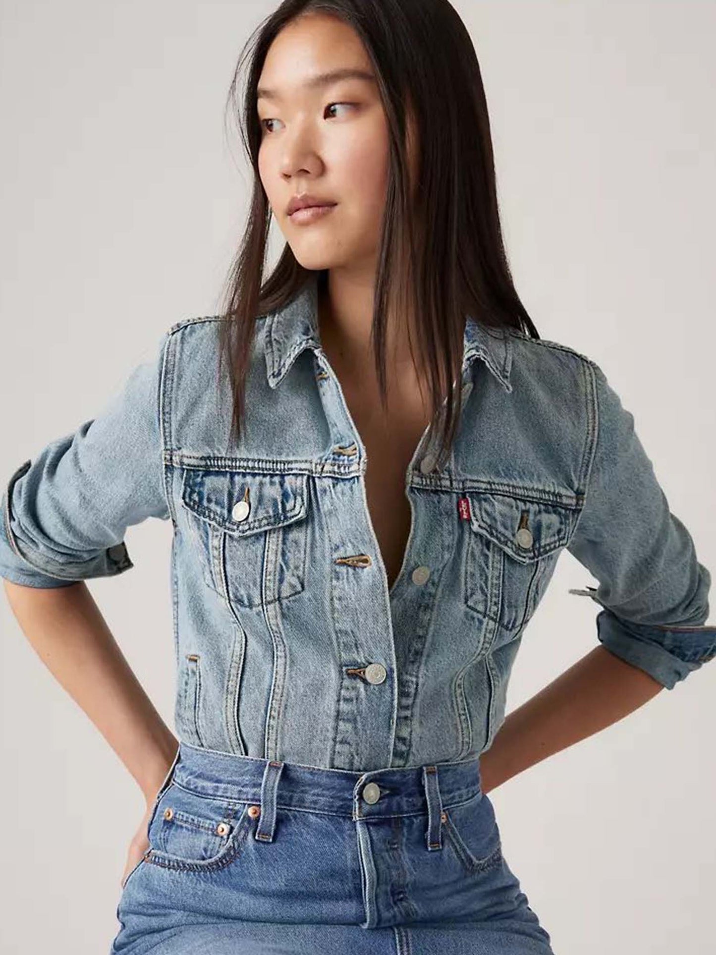 GIUBBINO CLASSICO LEVI'S DONNA JEANS CHIARO
