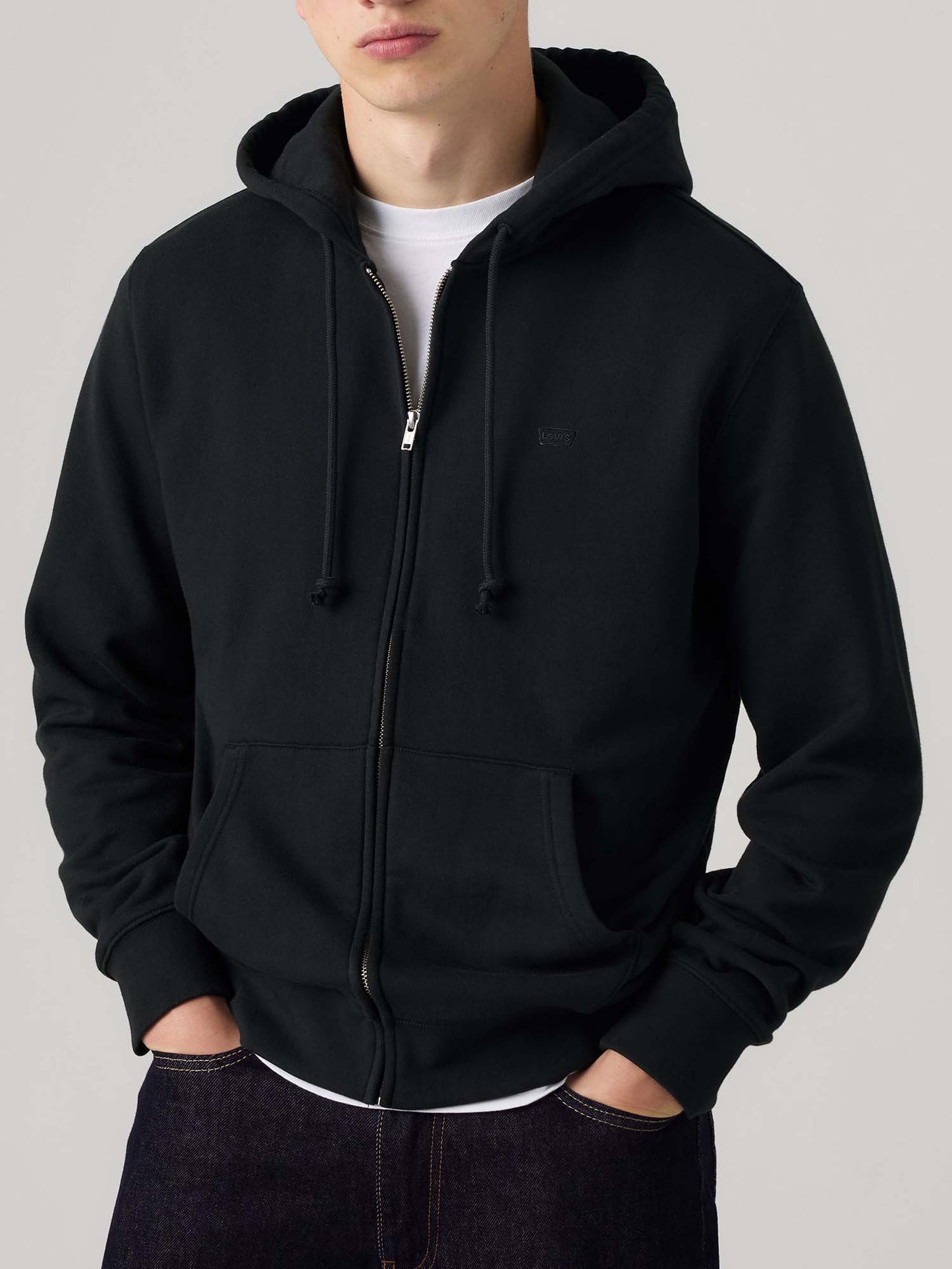 Levi's Original Zip, felpa da uomo nera