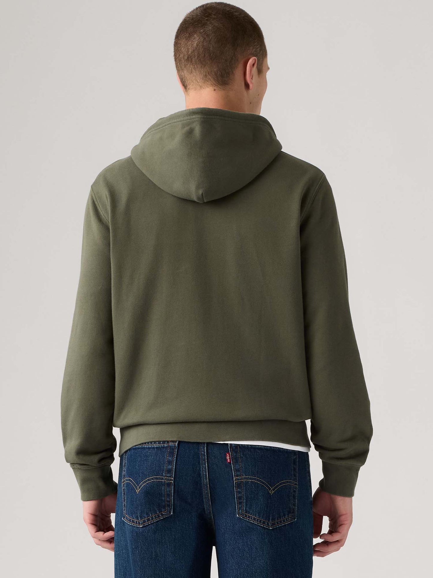 Levi's Original Zip, felpa da uomo verde