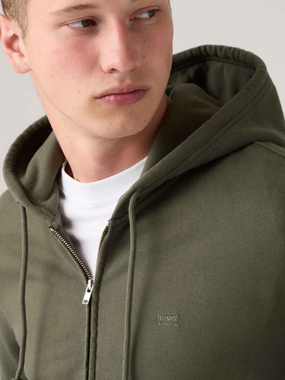 Levi's Original Zip, felpa da uomo verde