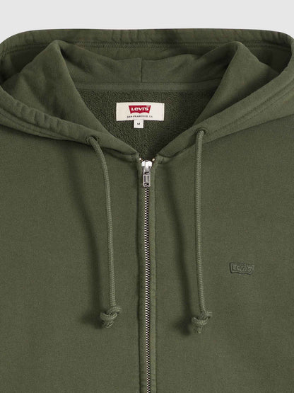 Levi's Original Zip, felpa da uomo verde