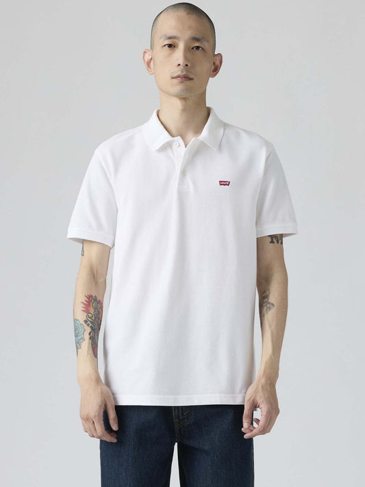 Levi's Housemark Polo, elegante polo bianca da uomo