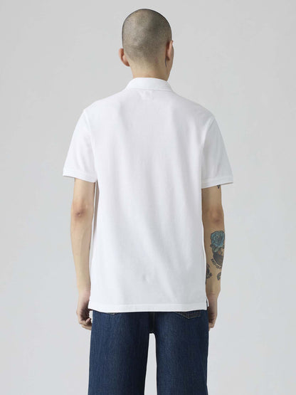 Levi's Housemark Polo, elegante polo bianca da uomo