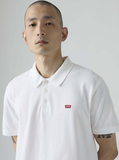 Levi's Housemark Polo, elegante polo bianca da uomo