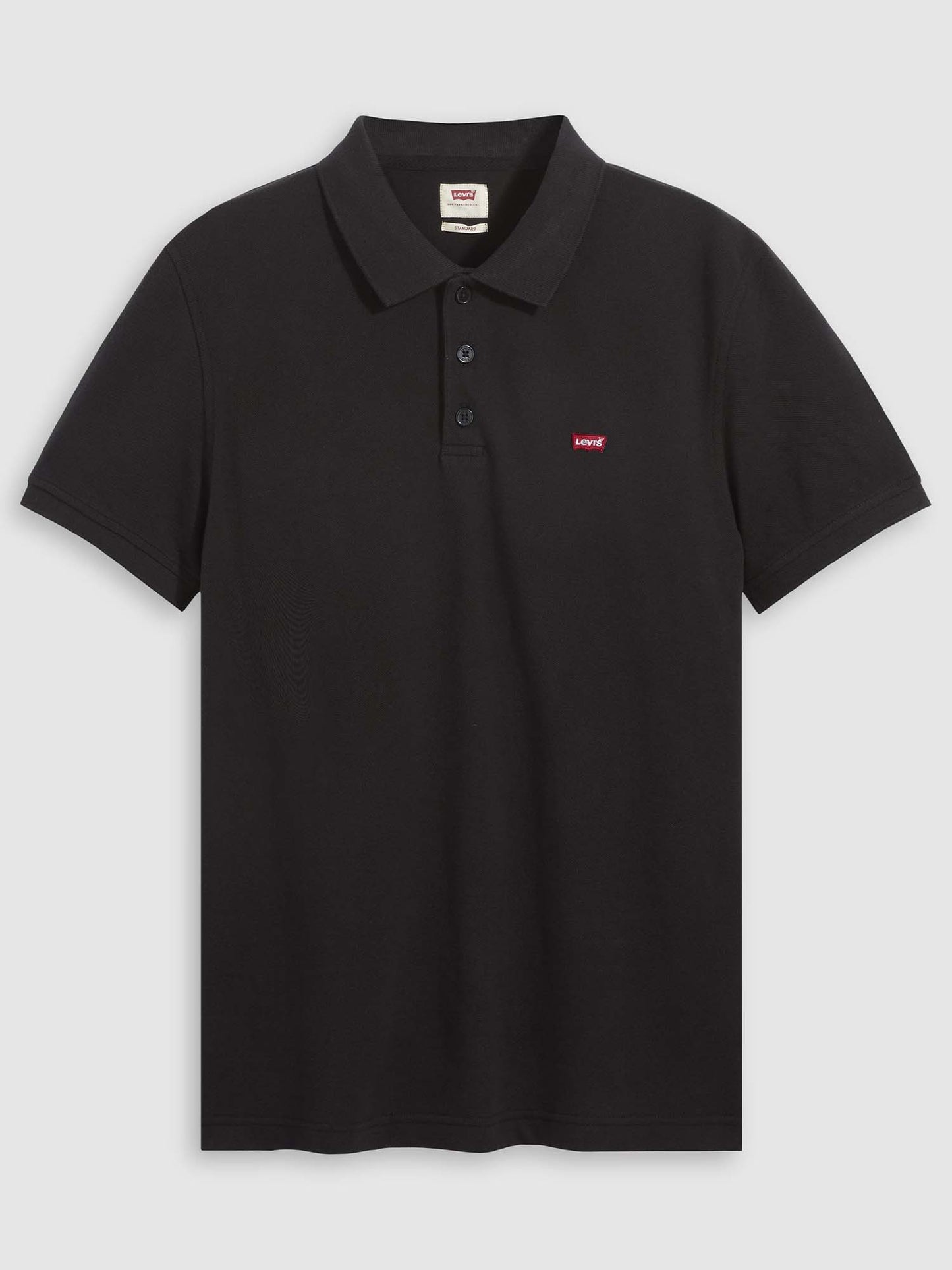 Polo Levi's Housemark in cotone nero da uomo