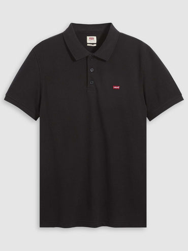 Polo Levi's Housemark in cotone nero da uomo